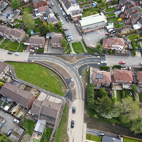 New road junction created as part of 278 works project